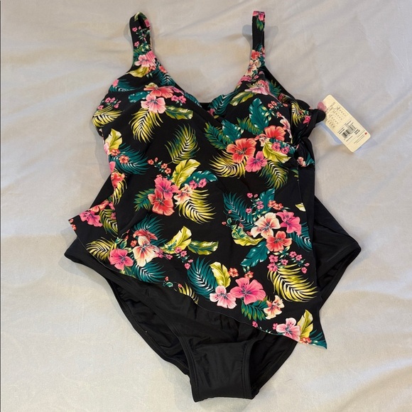 Krista Plus Swimsuit Tropical Floral Women's One Piece Size 20WD - Picture 1 of 9